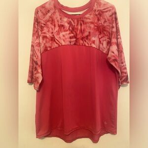 Reel Legends Women’s Athletic Tie-Dye Pink Fishing Shirt XL